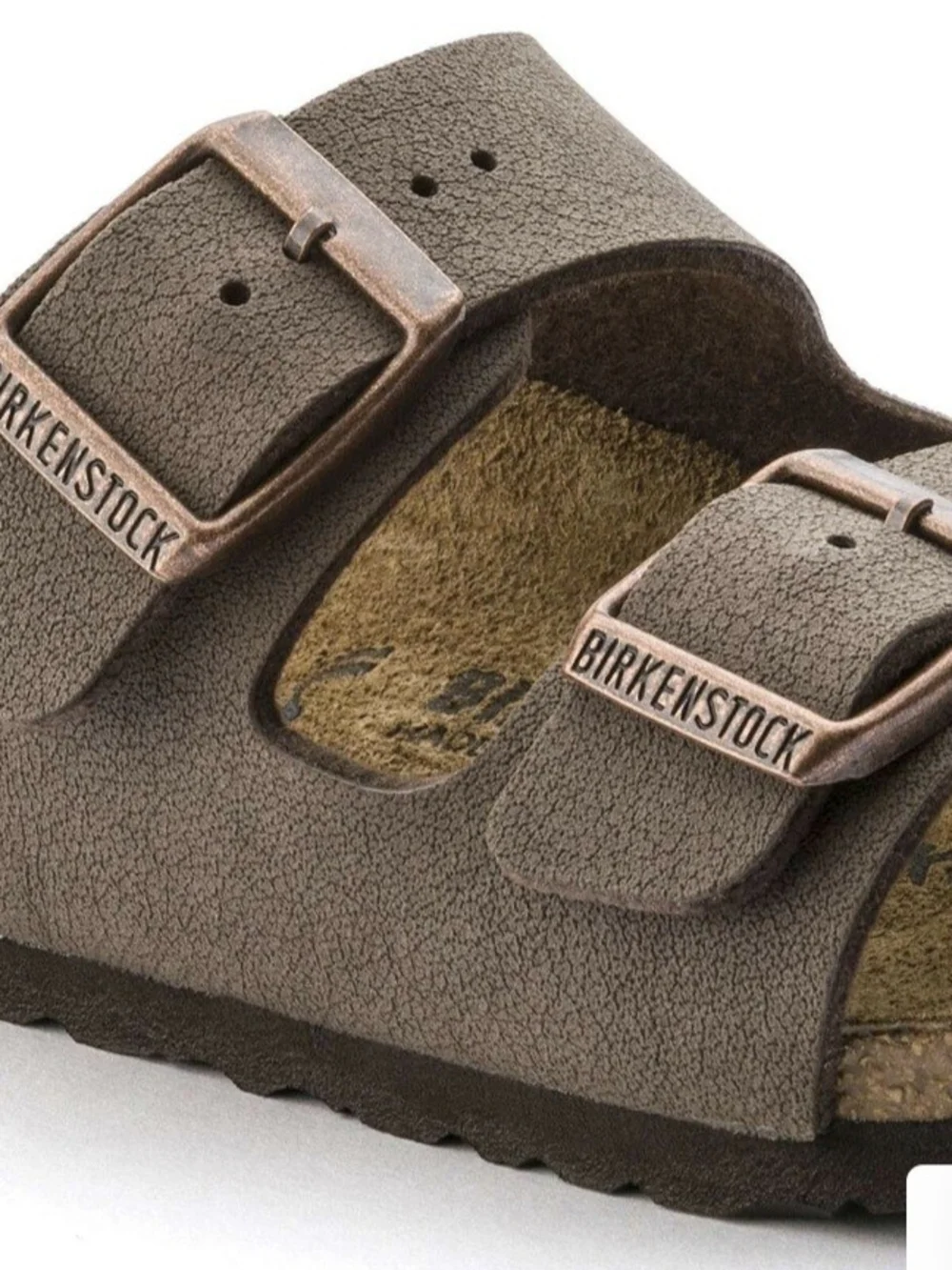 Birkenstock Kids Two-strap Sandal in Brown with Copper Buckles Eu 34 / 220